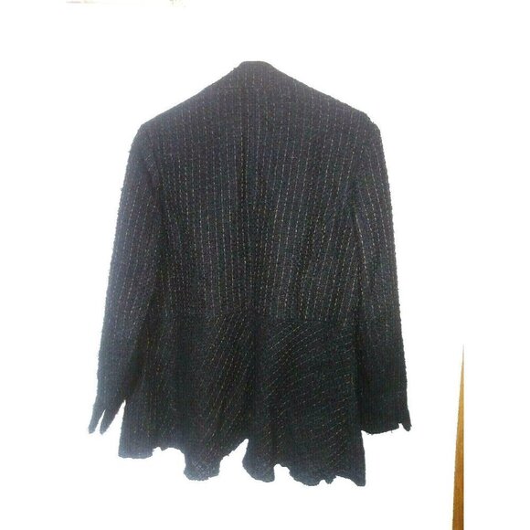 Coldwater Creek Draped Front Tweed Jacket Size PL 14-16 wool mohair blend - Picture 2 of 7
